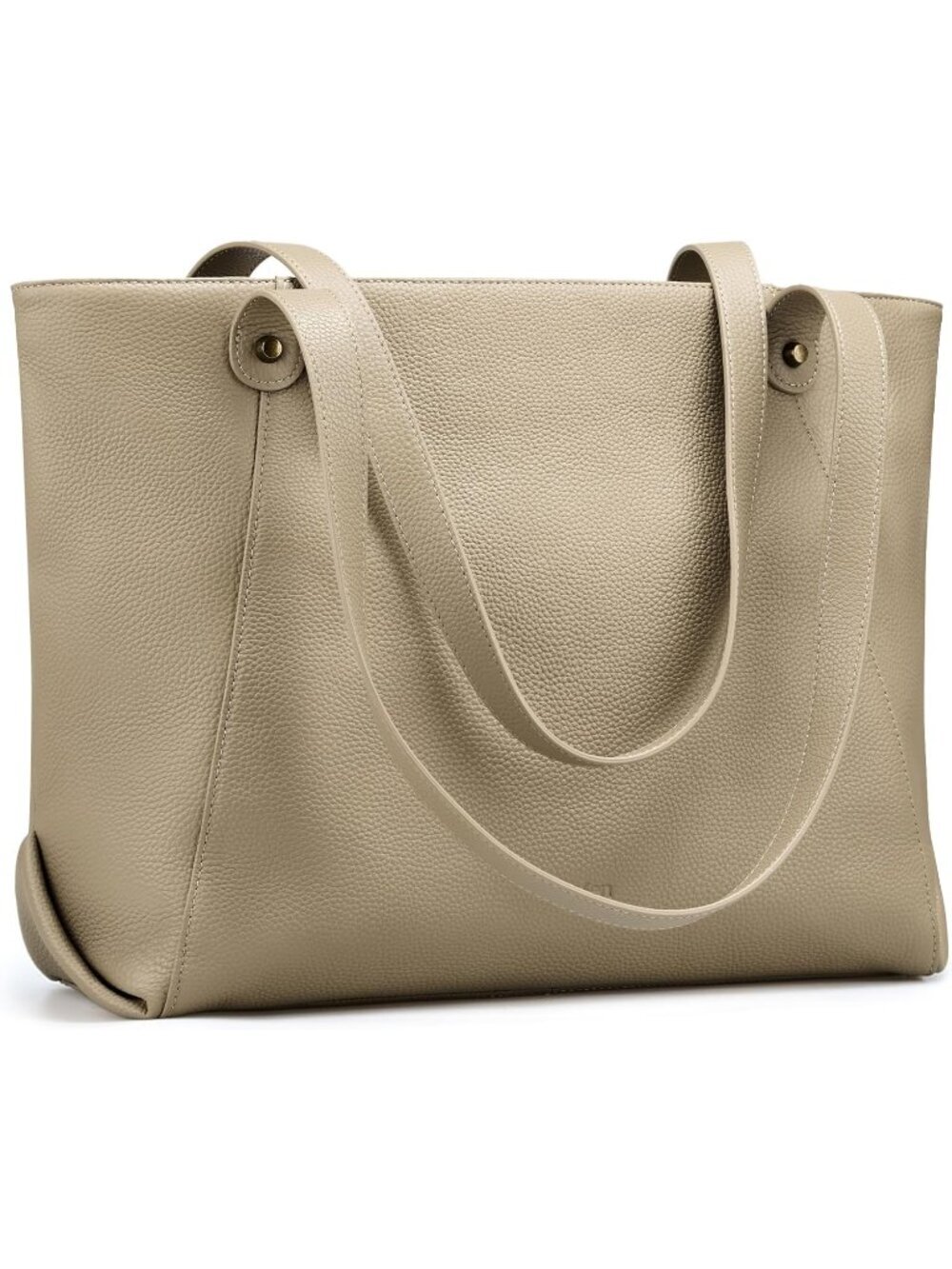 Women  Z1-taupe  Leather Shoulder Satchel Laptop Compartment Bag